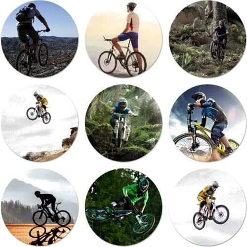 Amazing Mountain Bike Bicycle Icons Pins Badge Decoration Brooches Metal Badges For Clothes Backpack Decoration 58mm