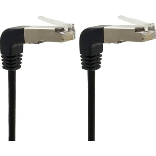 Double Elbow Down & Up Angled 90 Degree cat5e 8P8C FTP STP UTP Cat 5e Ethernet Network Cable RJ45 Lan Patch Cord 0.5m-5m