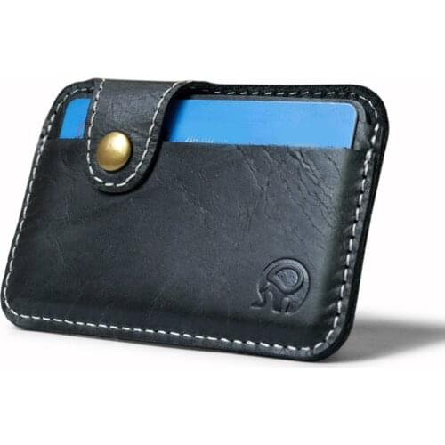 1pcs Retro Leather Card Wallet Men Business Bank Card Holder Thin Credit Card Case Convenient Small Cards Pack Cash Pocket