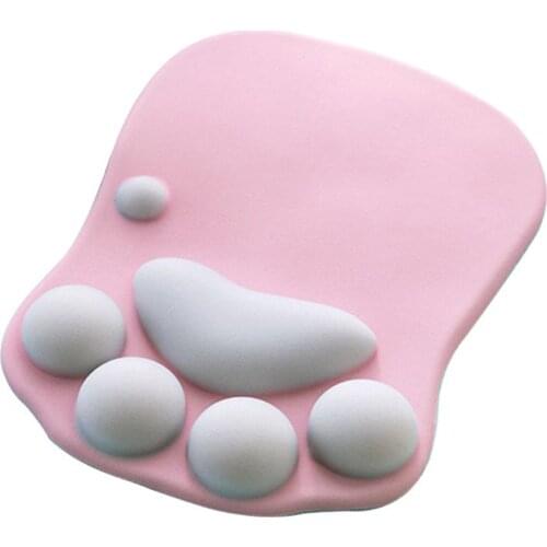 3D Cat Paw Mouse Pad Wrist Rest Support Anti-Slip Silicone Memory Foam Soft Mice Mat Gaming Mousepad Computer Mouse Mat Cushion