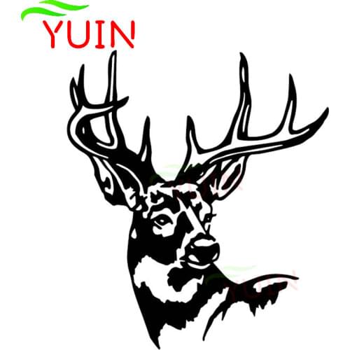 Deer Head Creative Door Car Decals Fashion Decoration Personalized PVC Waterproof Sunscreen Stickers Can Be Customized Color