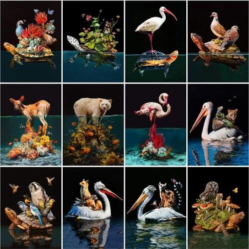 HUACAN DIY Frame Oil Painting By Numbers Owl Animal Acrylic On Canvas Wall Art Picture By Numbers Bird Childrens Room Decor