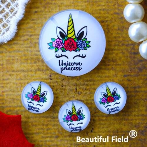 12mm 25mm 14mm 16mm 18mm 20mm Photo Glass Cabochons Round Cameo Set Handmade Settings 30mm Unicorn BL10732452