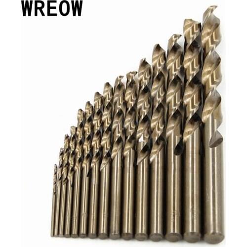 15pc/Set 1.5-10mm M35 HSS Drill Bit Set Cobalt Straight Shank Twist Milling Cutter Set for Power Hole Saw Cutter Tools
