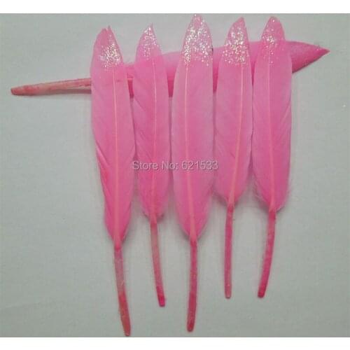 BULK Pink Duck Cocottes Feathers with Silver Glitter Dipped ,50pcs/lot,head dress,mask,jewelry making,dream catchers,BRAND