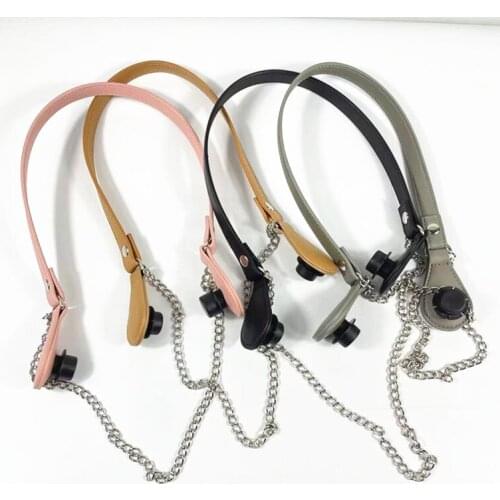 New Long Colorful Flat PU Belt Drop End With Long Chain For Obag Handles EVA Bag Women Bag Handbag Use 2021