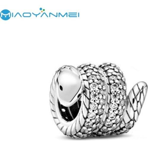2020 Autumn New 925 Sterling Silver Bead Snake Bead Charms Fit Original Pandora Bracelets Women DIY Gift Fashion Jewelry