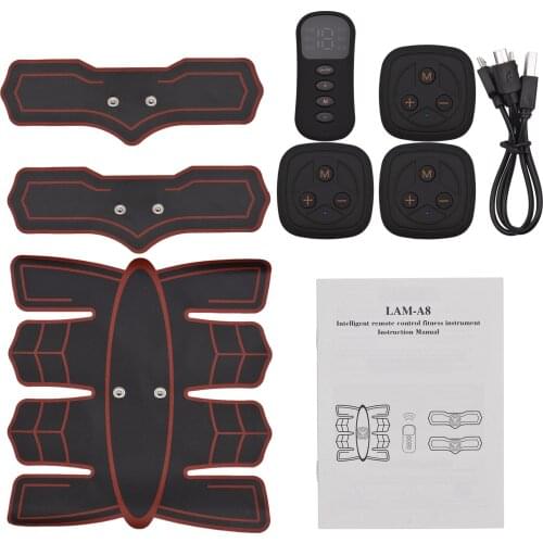 New EMS Muscle Stimulator Abdominal Trainer Fitness Abdominal Training Electric Body Butt Weight Loss Slimming Device Massager