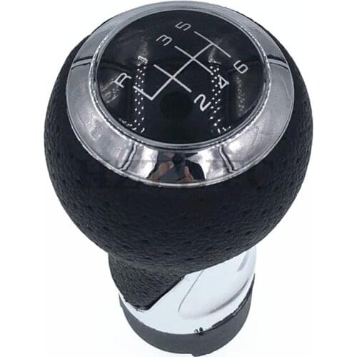 High Quality 6 Speed Black Gear Shift Knob For Audi A4 S4 B8 8K A5 8T Q5 8R S Line 2007-2015 Manual Leather