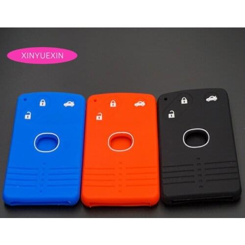 Xinyuexin Silicone Rubber Car Key FOB Case for Mazda 3 5 6 8 M8 CX-7 CX-9 Smart Card Key Silica Gel Cover Car-styling 3Buttons