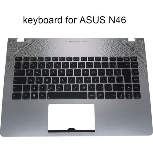 Thai Brazil keyboard backlight for ASUS N46 VZ N46V N46VB N46VJ N46VM BR TI replacement keyboards Upper case New 13GN8H1AM041-1