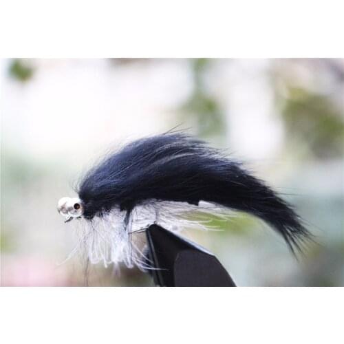 Tigofly 20 Pcs Black Zonker Streamers Trout Fly Fishing Flies Lures With Free Fly Box - Size #2 #4 #6