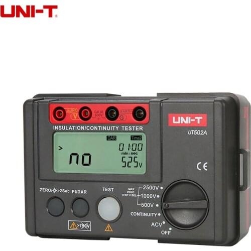 UNI-T UT502A Insulation Resistance Testers Auto Range Lcd backlight High Voltage Indication
