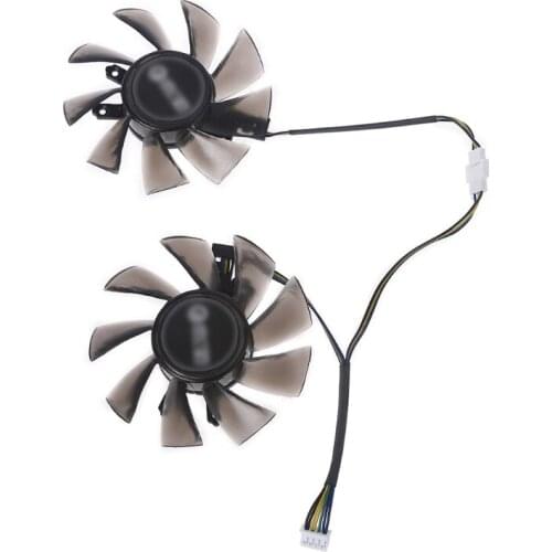 2Pcs 75mm/2.95in T129215BU 4Pin 12V 0.50A VGA Fan Graphics Card Cooling Fan for GALAX GTX 1060 KFA2 GTX 1060 Fan