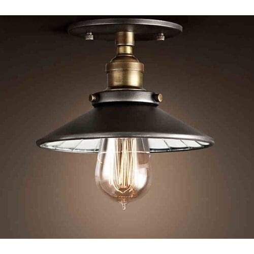 Vintage Ceiling Lamps American Style Copper Lamps Ceiling Light Personality Simple Country Balcony Lamp Home Lighting Corridor