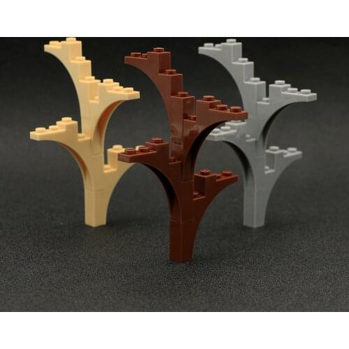 Military Accessories Blocks Tree branch Building Blocks Green Plant Trunk Figure Accessories Bricks City parts Toys for Children