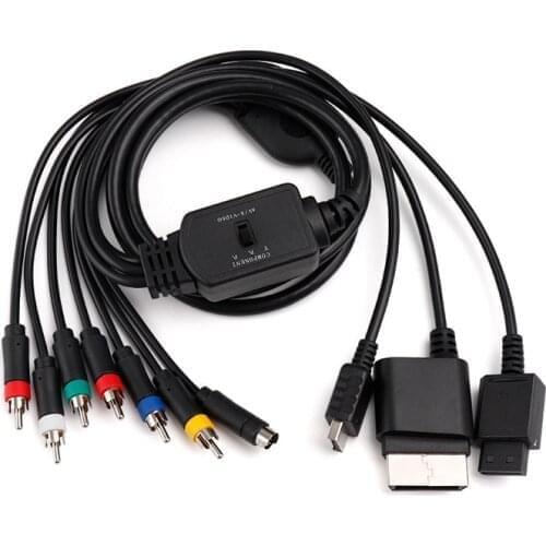 High quality component cable S-video audio video cable For XBOX360/Wii/PS2/PS3 game console 1.8m