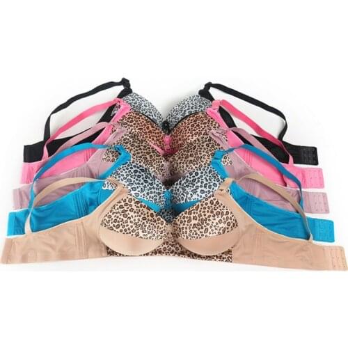 Big Size Soft Cup Thin Bralette Leopard Print Flower Womens Underwear Without Steel Ring Sexy Seamless Bra Female Tube Top