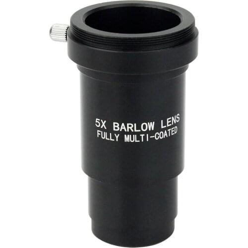 1.25 inch metal 5X extender lens Barlow mirror astronomical telescope doubler lens 1.25 inch universal