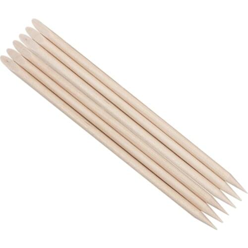 100pcs Nail Wooden Cuticle Pusher Nail Art Stickers 10pcs Orange Wood Sticks Cuticle Removal Manicure Nail Art Diamond Tools