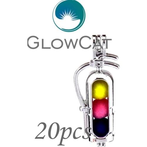 20x KK550 Fire Extinguisher Beads Cage Essential Oil Diffuser Aroma Oyster Pearl Cage Locket Pendant Jewelry Making
