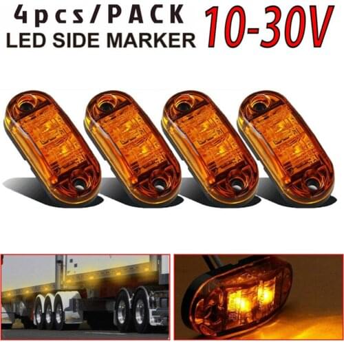 Front Marker Indicator Light Parts Side Waterproof 12V 24V 4 pcs Lamps
