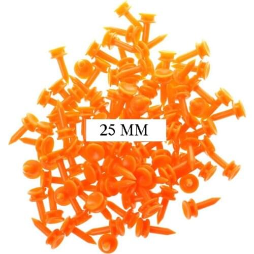 New 50Pcs Professional 25mm 0.98" Plastic Castle Golf Tees Orange