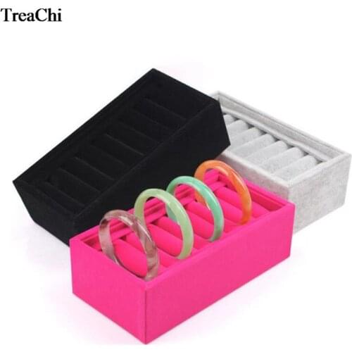 8-bit Bracelet Tray High Quality Full Velvet Ring Rack Thin Bracelet Rack Insert Ring Display Box Jewelry Display Rack