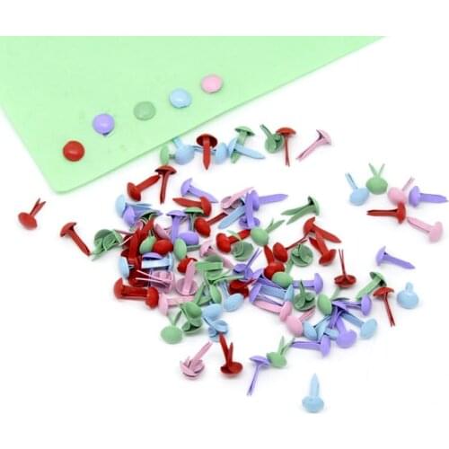 Promotion Best Quality Wholesale 500 Pcs Pastel Round Brads Scrapbooking Embellishment 9x5mm(3/8"x1/4")(W02310 -W02318)