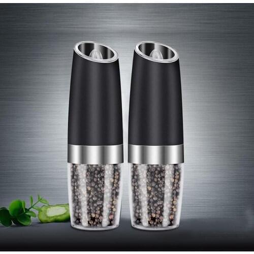 Automatic Kitchen Electric Pepper Grinder Tool Gravity Activated Pepper Mill Salt And Pepper Grinder Set