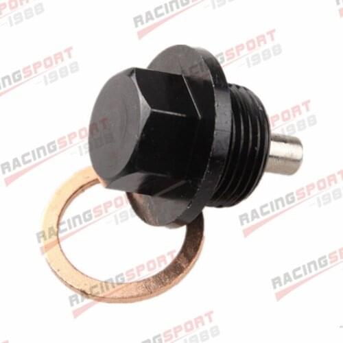 BLACK FIT BMW MAGNETIC OIL PAN DRAIN PLUG BOLT KIT WITH CRUSH WASHER