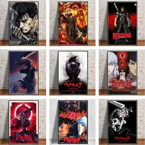 DIY 5D Kentaro Miura Berserk Japanese Anime Cartoon Diamond Painting Wall Art Diamond Embroidery Digital Mosaic Home Decoration