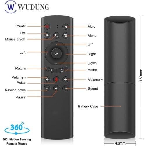 G20S For Android TV 2.4G Wireless Voice Remote Control Mini Smart Kyeboard Sensing Air Mouse Google Microphone with IR Learning