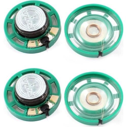 Hot-0.25 W 32 Ohm Plastic 4 netic Speaker with 27 mm Diameter Green + Silver