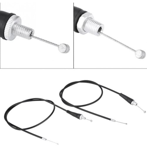 110cm Universal Stainless Steel Straight Head Motorcycle Throttle Oil Cable Line for Pit Dirt Motor Trail Bike Motocross NEW