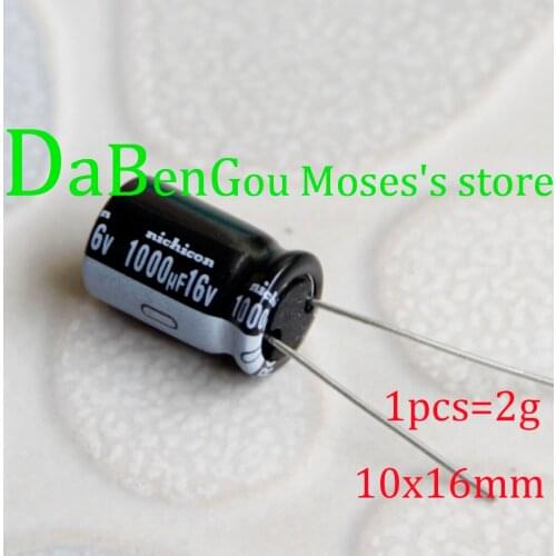 16v 1000uf +/- 20% 100% Original New Capacitance Audio Electrolytic Capacitor Radial 10x16mm 200pcs