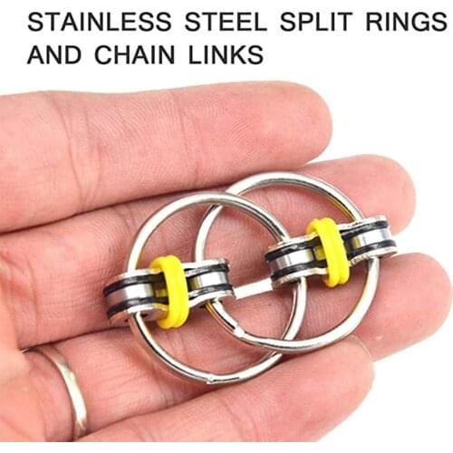 5 Colors Creative Toys Fidget Toys Bike Chain Fidget Toy for Autism ADHD Stress Hands Funny Toys for Children 2pc