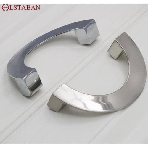 LSTABAN European Modern Minimalist Semi-Circular Knob Zinc Alloy Cabinet Drawer Shoe Door Pull Furniture Handle