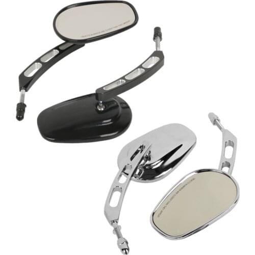 Motorcycle Universal 8mm Rear View Side Mirrors For Harley Touring Road King Street Glide Softail Fat Boy Iron 883