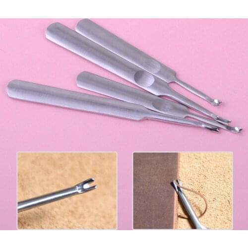 4Pcs/Set U+V Leather Edge Skiving Beveler Stitching Groover Craft DIY Tool Kit Sharp Keen Hand Working