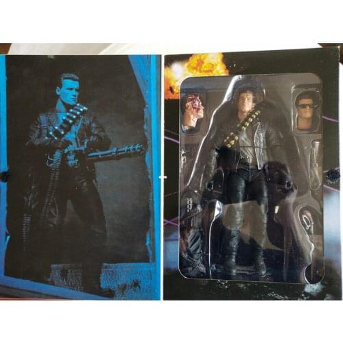 NECA Terminator 2 Judgment Day T-800 Schwarzenegger Ultimate Deluxe Arnold 7" Action Figure Toys Gift Art Box