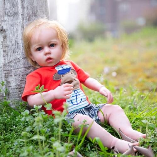 New boy 20" Liam Reborn Baby Boy Doll Soft Silicone Vinyl Dolls Toy For Child Birthday Reborn Baby Doll