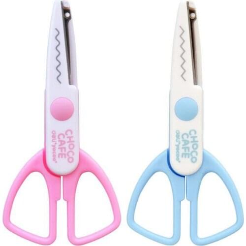Laciness Scissors Kids School Scissors Safe Creative Cutting Scissors Zig Zag Paper Scrapbook Photo Craft Handicraft Handmade