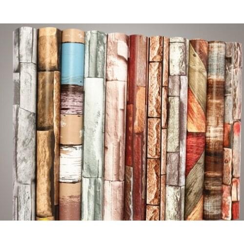 Retro Brick pvc wall sticker wallpaper papel de parede 3d para sala for home and cafe decoration 0.45m*10m