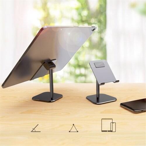 Tablet Holder Stand Foldable Aluminum Desk Phone Stand for 4.0 to 12inch Phone&Tablet Support For iPad iPhone Xiaomi Samsung