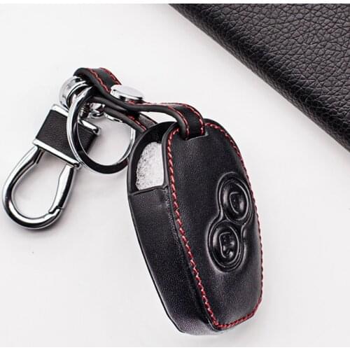 Popular Leather Case Cover for Renault Dacia Logan Sandero Clio Megane Kangoo Modus Espace 2 buttons remote control key cover