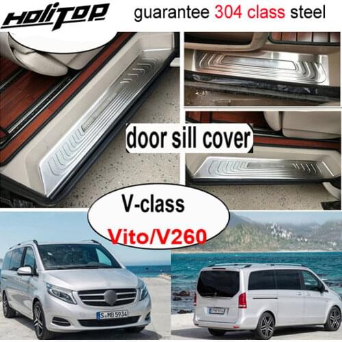 Threshold protect door sill &rear bumper protection for V260 VITO V-class W447,304 stainless steel,made in famous big factory