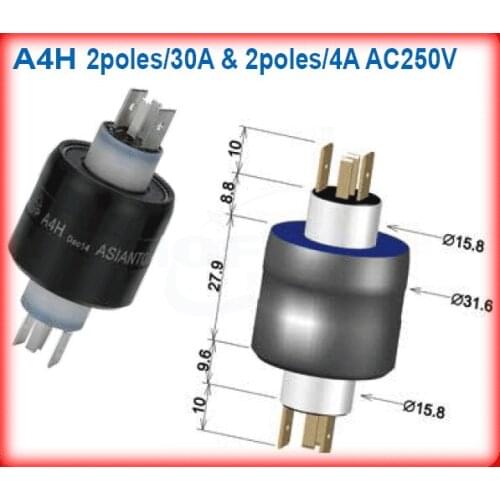 A4H Mercury Slip Ring Mercury Rotating Joint Water Silver Conductive Ring Mercury Collector Ring Mercury Brush