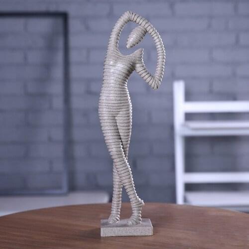 Resin Crafts Sandstone Sculpture Stripes Abstract Womens Ornaments European Creative Home Decoration Ornaments