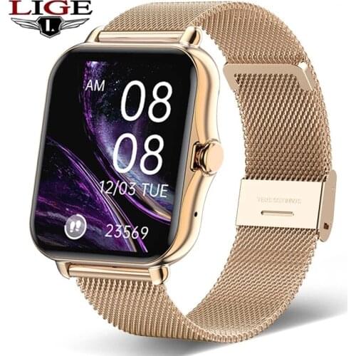 LIGE Smart Watch Men Bluetooth Call ECG Woman Smart Bracelet Heart Rate Fitness Tracker 1.69 Inch Screen Waterproof Smartwatch